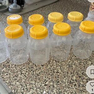 Medaela milk storage bottles